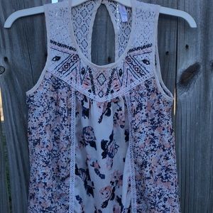 Floral dressy tank